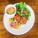 Tod Mun spicy Thai fish cakes with cucumber